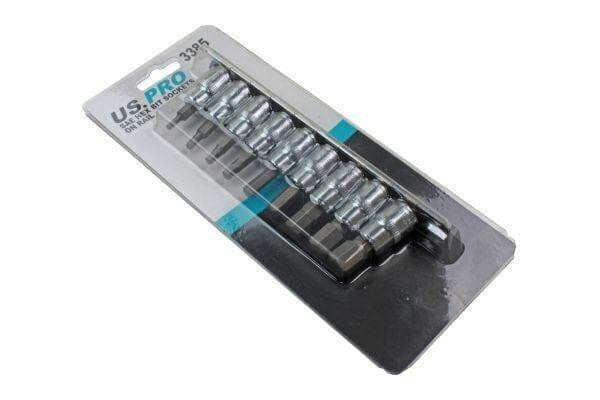 US PRO 9pc 3/8" dr SAE / Imperial Hex, Allen Bit Sockets Socket Rail 3385