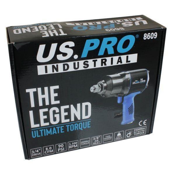 US PRO Industrial 3/4” Drive Air Impact Wrench Gun 2000 Nm or 2500 Nm NBT 8609