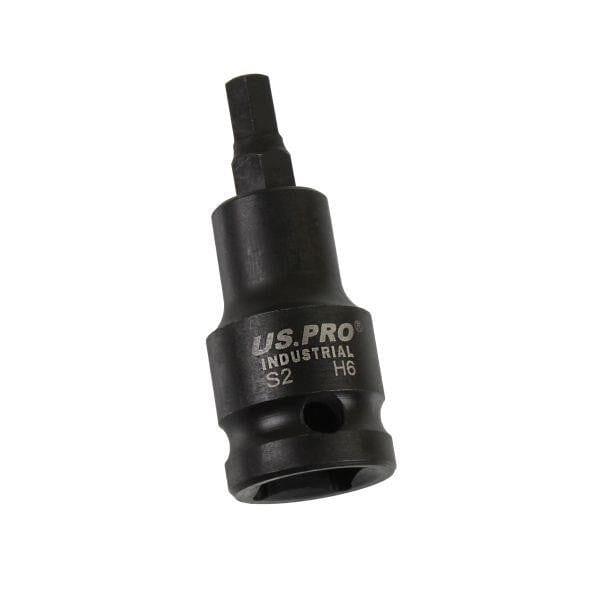 US PRO INDUSTRIAL M6 X 55MM 1/2" DR Impact Hex Allen Bit Socket 3853