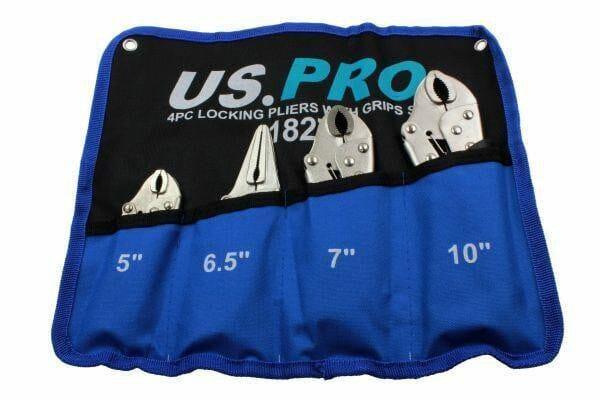 US PRO Locking Pliers 4pc Mole Grips Adjustable Wrench Vice Grips Pliers 1827