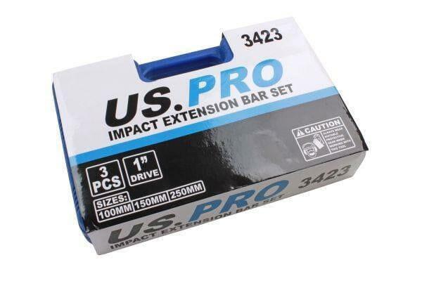 US PRO Tools 3 Piece 1" DR Impact Extension Bar Set Socket Bars 3423