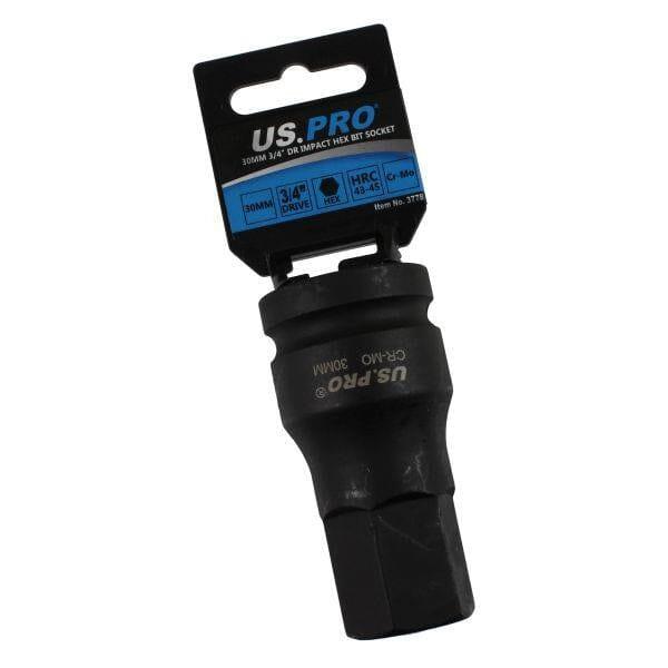 US PRO Tools 30mm X 88mm 3/4" DR Impact Hex Bit Socket 3778