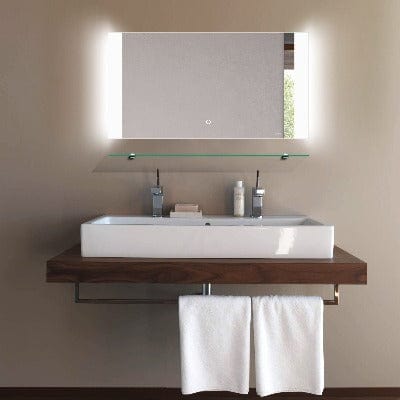 Westbury Rectangular Mirror with LED Side Lights, Demister and Shelf Kit