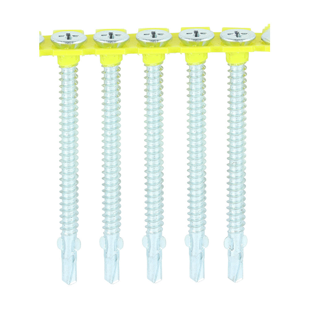 Collated Timber to Light Section Screws - Countersunk - Wing-Tip - Self-Drilling - Exterior - Silver Organic