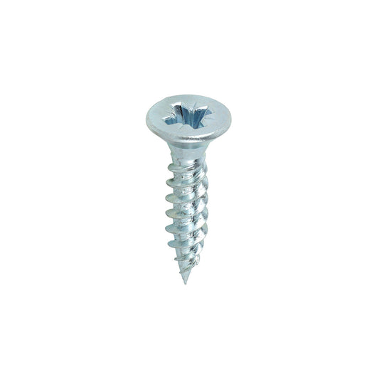 Twin‑Threaded Woodscrews – PZ – Double Countersunk – Zinc-Plated