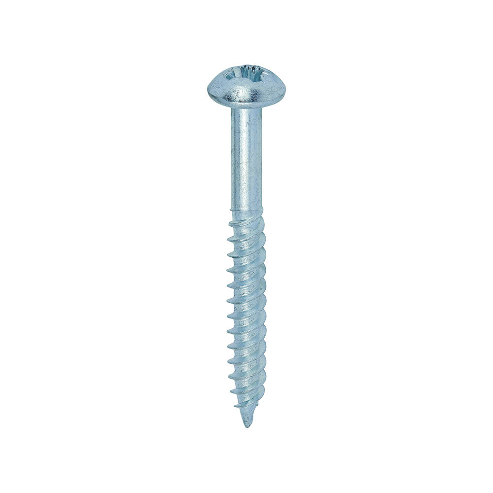TIMCO Twin-Threaded Woodscrews – PZ – Round – Zinc