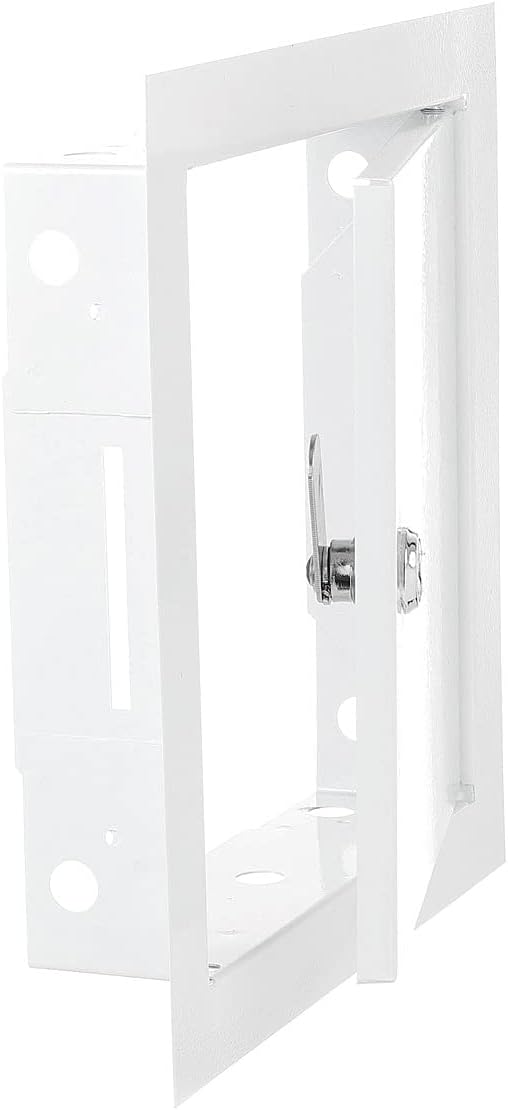 Access Panel Door Metal With Lock, White 200mm x 250mm