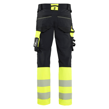 Blaklader 1126 Hi-Vis 4-Way Stretch Kneepad Trousers Black/Yellow