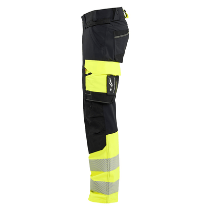 Blaklader 1126 Hi-Vis 4-Way Stretch Kneepad Trousers Black/Yellow