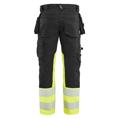 Blaklader 1130 Hi-Vis Stretch Kneepad Trousers Black/Yellow