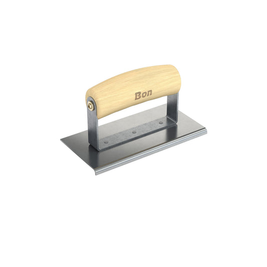 Bon Tool Stainless Steel Pavement Edger - 6" x 3" - Wood Wave Handle