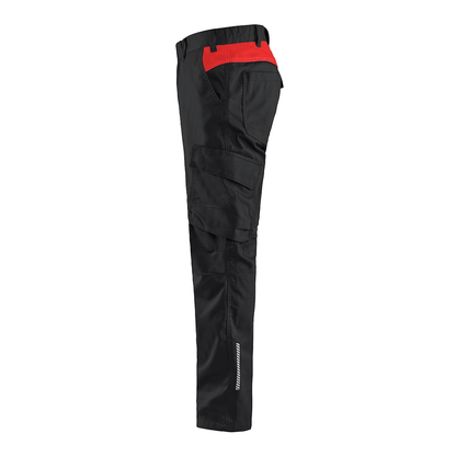 Blaklader 1444 Industry Stretch Trouser Black/Red