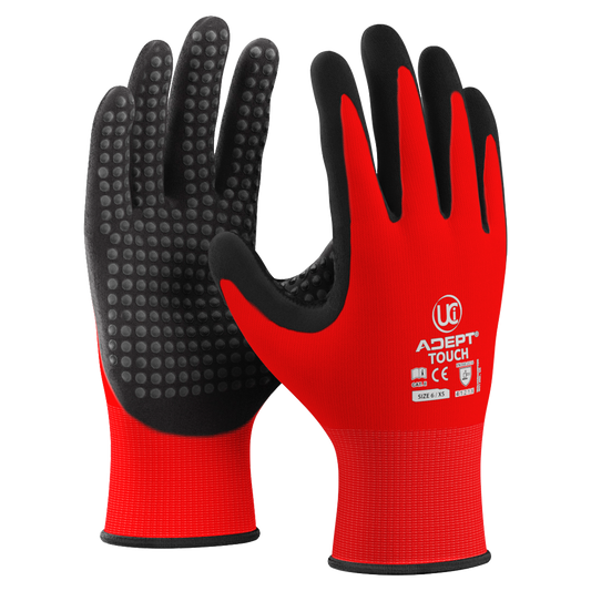 Adept Touch Screen Grip Nitrile Gloves (10 Pack)