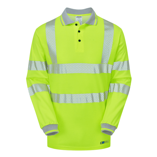 PULSAR LIFE LFE925 NB Hi-Vis Long Sleeve Yellow Polo Shirt