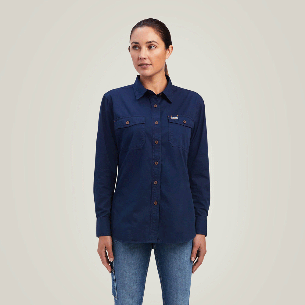 Ariat P20340 Womens Rebar Washed Twill Work Shirt