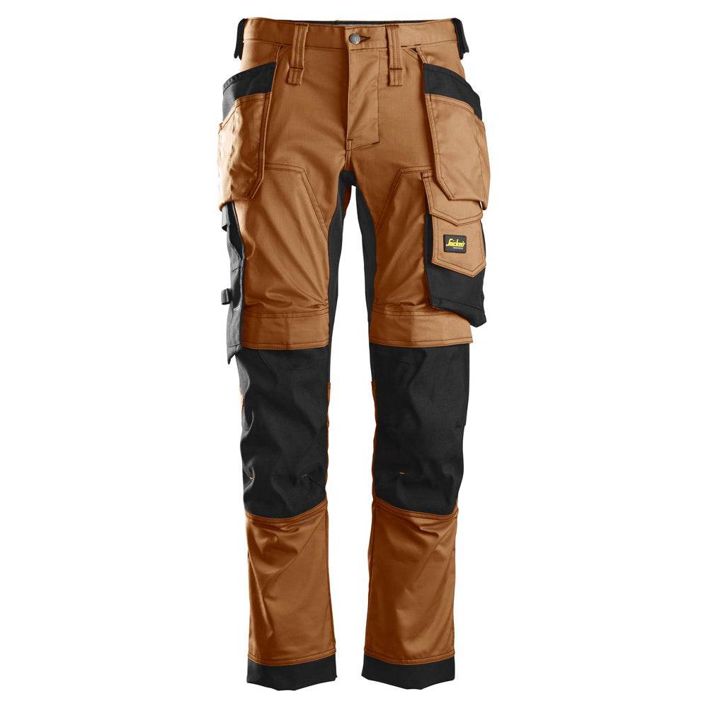 Snickers 6271 AllroundWork, Full Stretch Trousers Holster Pockets, Brown