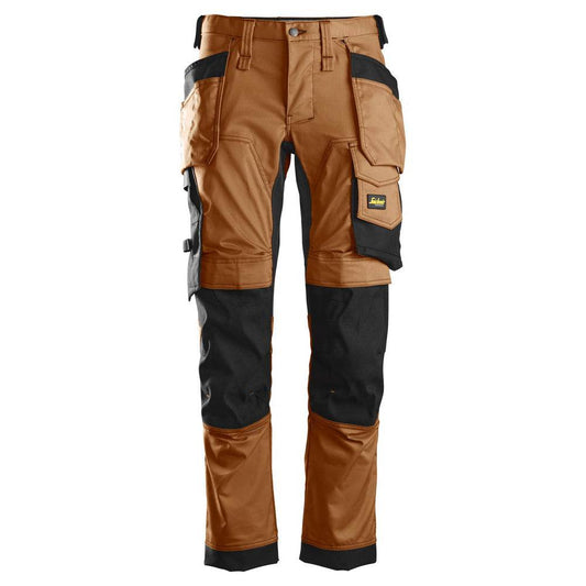Snickers 6271 AllroundWork, Full Stretch Trousers Holster Pockets, Brown