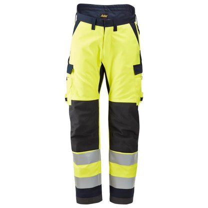 Snickers 6663 ProtecWork, Insulated Trousers Hi-Vis Class 2