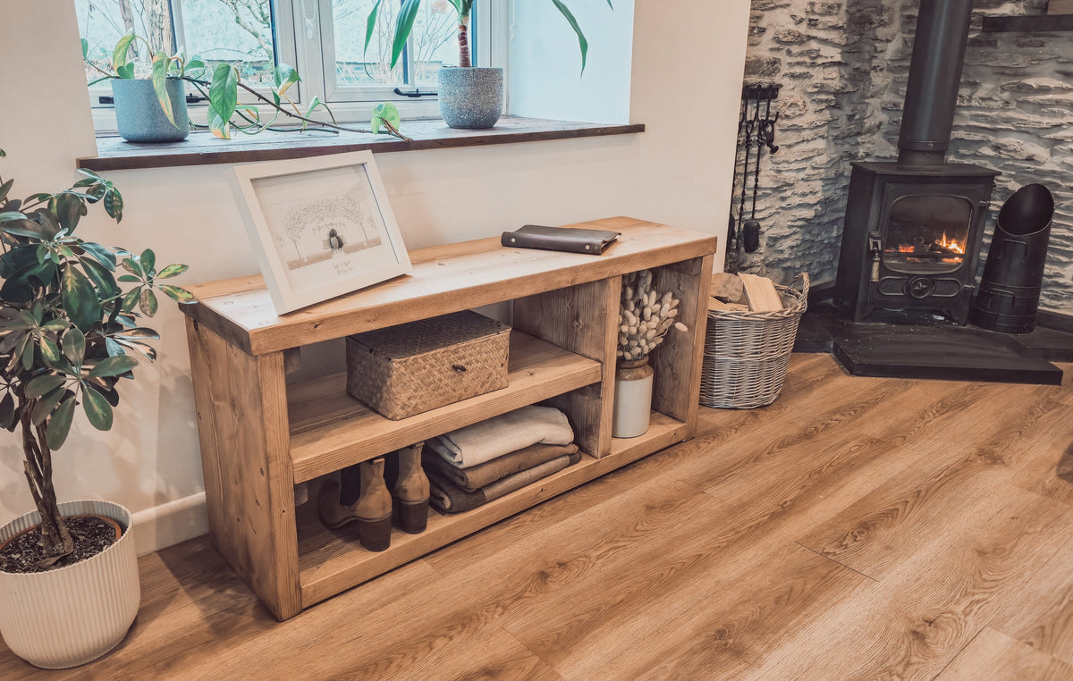 IVARA Shoe Bench Entryway Shoe Storage Rustic Bench For Entryway
