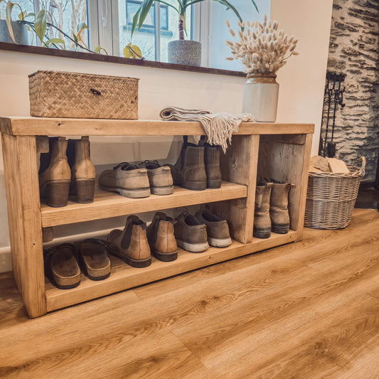 IVARA Shoe Bench Entryway Shoe Storage Rustic Bench For Entryway