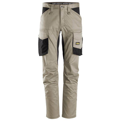 Snickers 6803 AllroundWork, Stretch Trousers without Knee Pockets Khaki