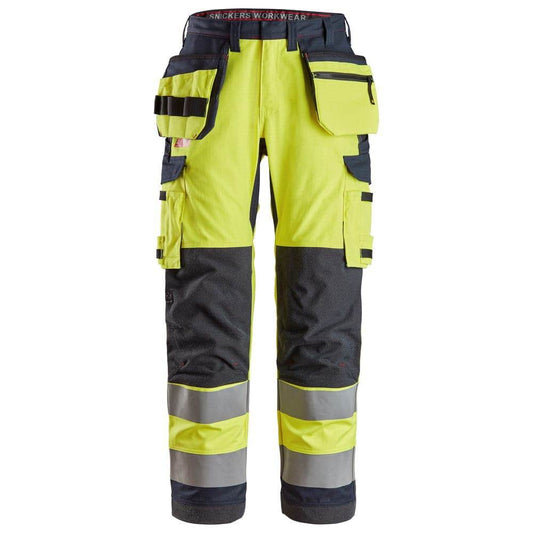 Snickers 6261 ProtecWork Hi-Vis Class 2 Work Trousers Holster Pockets