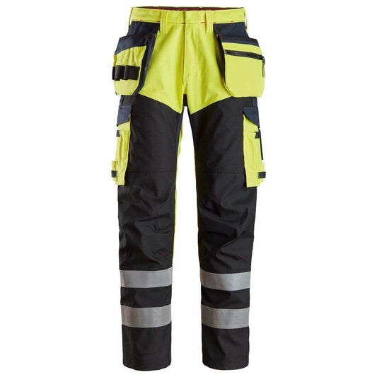Snickers 6265 ProtecWork, Trousers Reinforced front of leg, Holster Pockets High-Vis Class 1