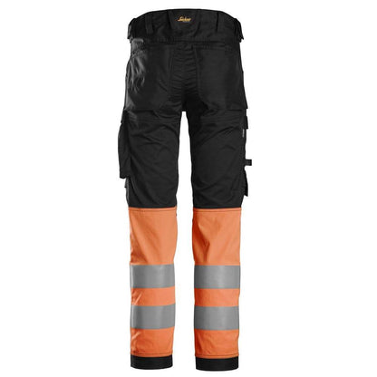 Snickers 6334 High-Vis Class 1 Stretch Trousers