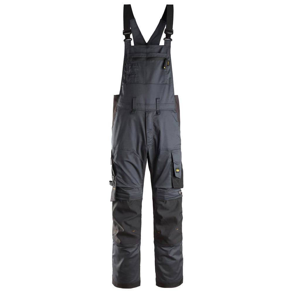 Snickers 6051 AllroundWork Stretch Bib & Brace Trousers Steel Grey, 41" Waist 30" Leg-Snickers 116