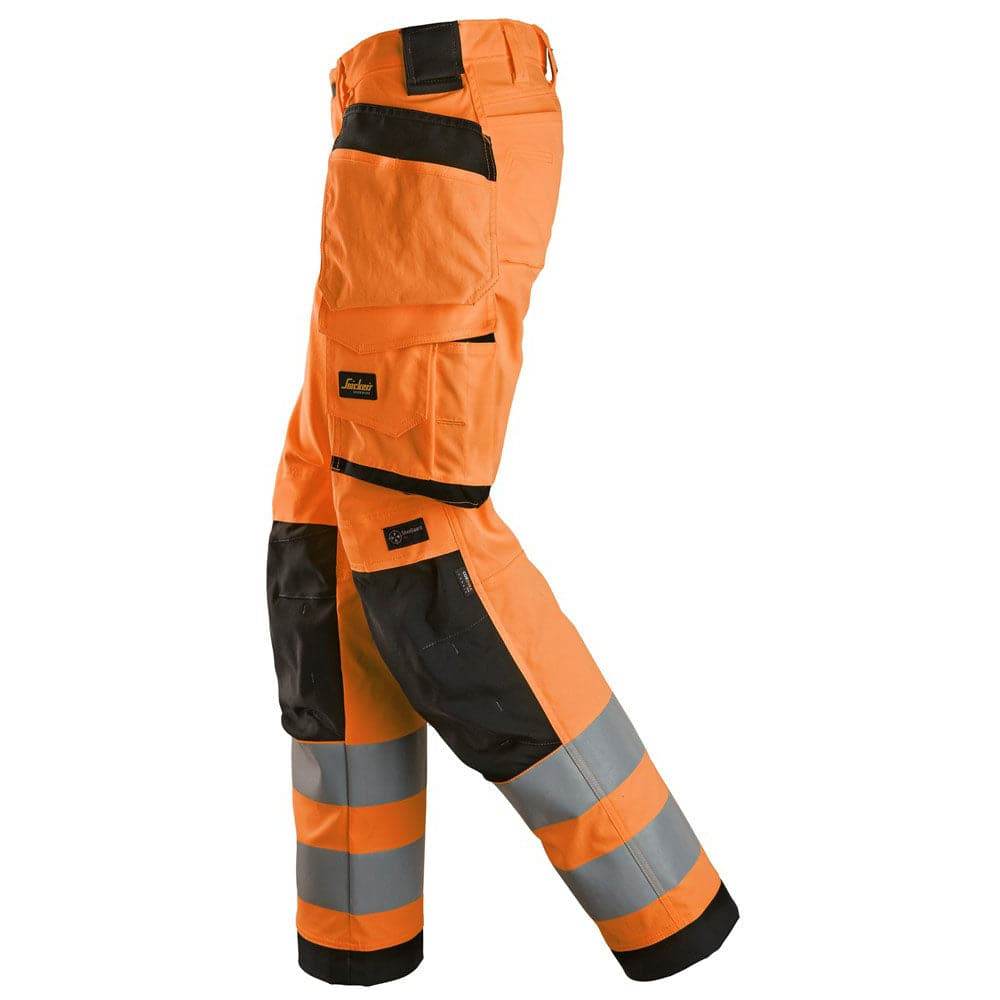 Snickers 6734 High-Vis Class 2 Women's Stretch Trousers Holster Pockets