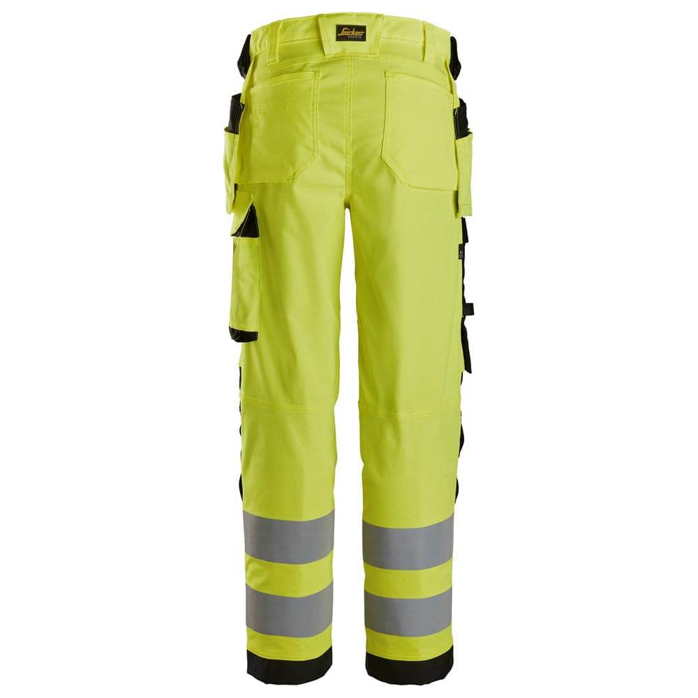 Snickers 6743 Hi-Vis Class 2 Women's Stretch Trousers Holster Pockets