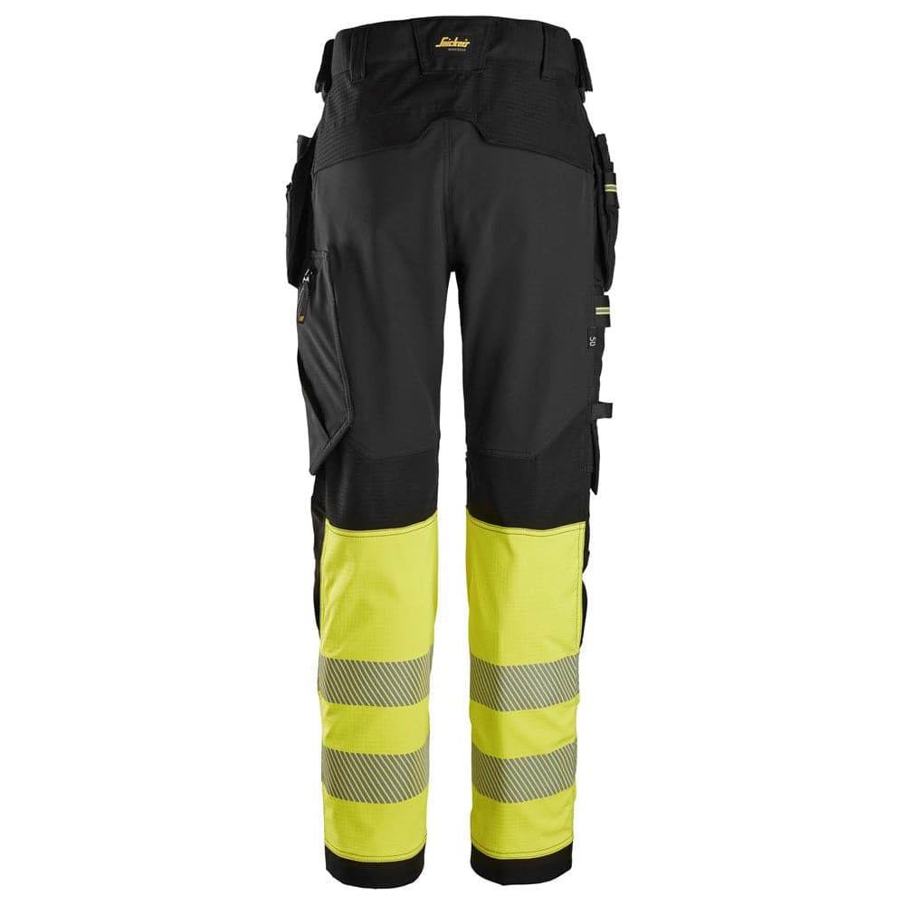Snickers 6934 Hi-Vis Class 1 Stretch Work Trousers Holster Pockets