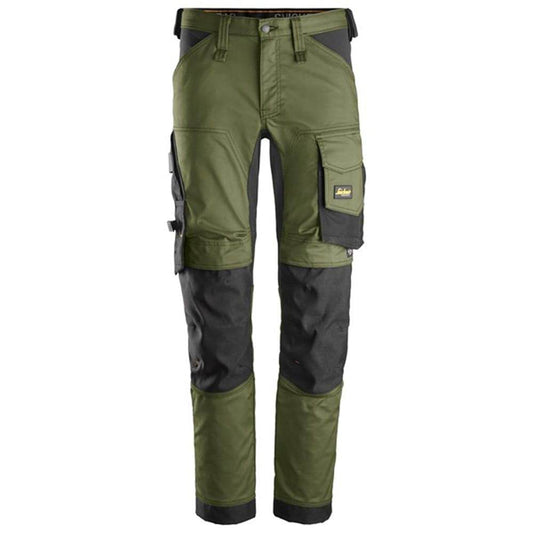 Snickers 6341 AllroundWork, Stretch Trousers Khaki Green