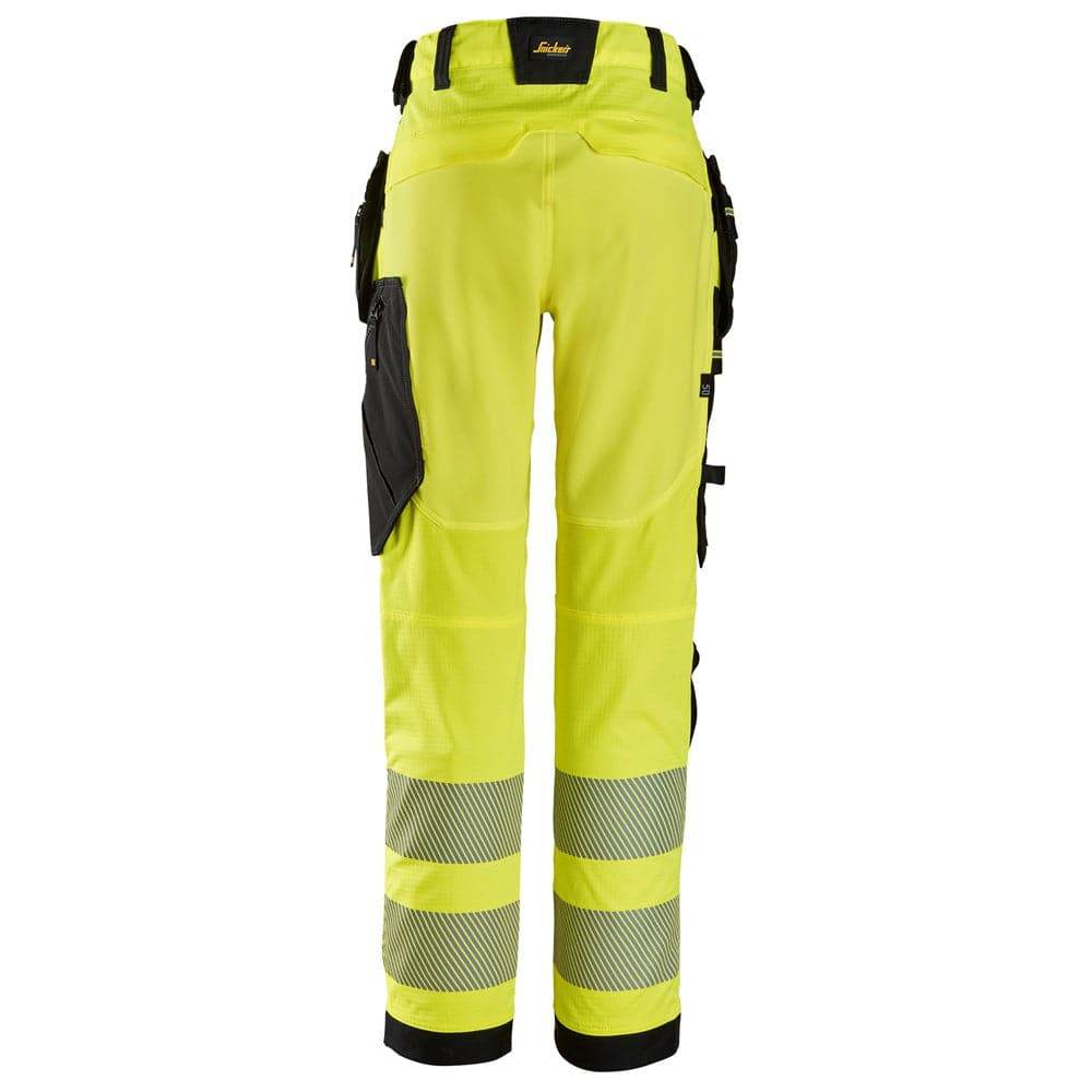 Snickers 6943 Hi-Vis Class 2 Stretch Work Trousers Holster Pockets