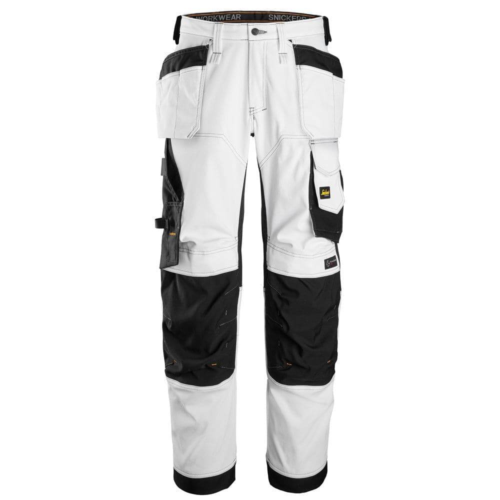 Snickers 6251 AllroundWork, Stretch Loose Fit Holster Pocket Work Trousers White