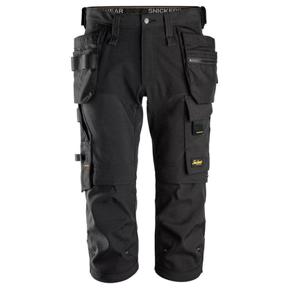 Snickers 6178 AllroundWork, 4-Way Stretch Pirate Trousers Holster Pockets Black / 48 (33" Waist, 32" Leg)