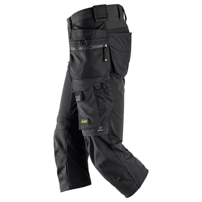 Snickers 6178 AllroundWork, 4-Way Stretch Pirate Trousers Holster Pockets Black / 48 (33" Waist, 32" Leg)