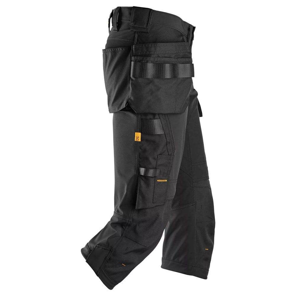Snickers 6178 AllroundWork, 4-Way Stretch Pirate Trousers Holster Pockets Black / 48 (33" Waist, 32" Leg)
