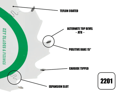 160mm x 20mm x 2.2mm "Cougar" 12T Rip Circular Saw Blade - 2201