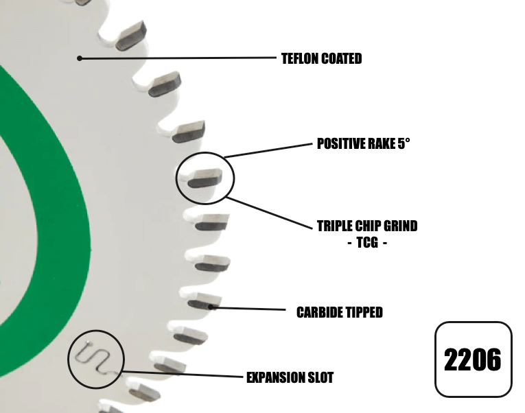 160mm x 20mm x 2.2mm 48 Tooth TCG Track Saw (Solid Surface) Circular Saw Blade - 2206