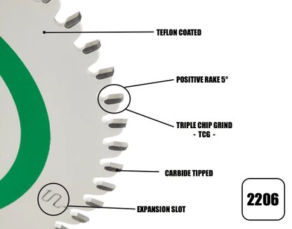 160mm x 20mm x 2.2mm 48 Tooth TCG Track Saw (Solid Surface) Circular Saw Blade - 2206