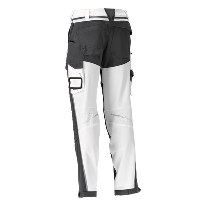 Mascot 22279 Ultimate Stretch Click System Pocket Trousers White / Stone Grey