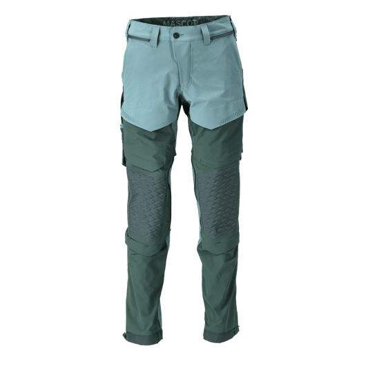 Mascot 22279 Ultimate Stretch Click System Pocket Trousers Light Forest Green / Forest Green