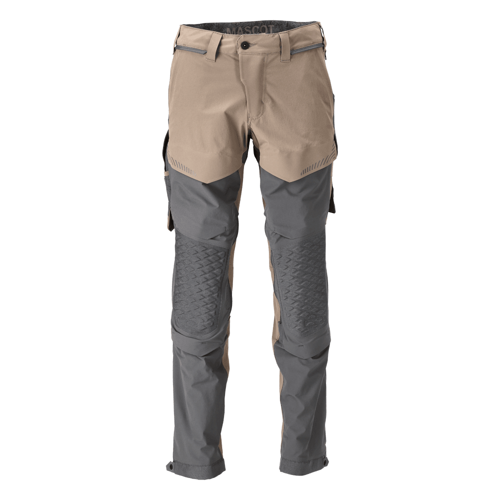 Mascot 22279 Ultimate Stretch Click System Pocket Trousers Dark Sand / Stone Grey