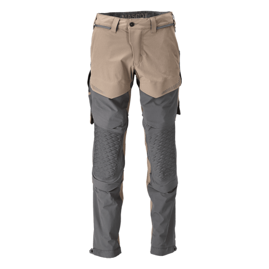Mascot 22279 Ultimate Stretch Click System Pocket Trousers Dark Sand / Stone Grey