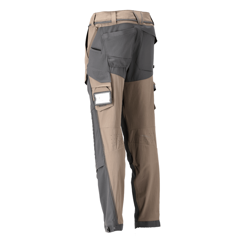Mascot 22279 Ultimate Stretch Click System Pocket Trousers Dark Sand / Stone Grey