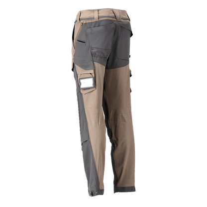 Mascot 22279 Ultimate Stretch Click System Pocket Trousers Dark Sand / Stone Grey