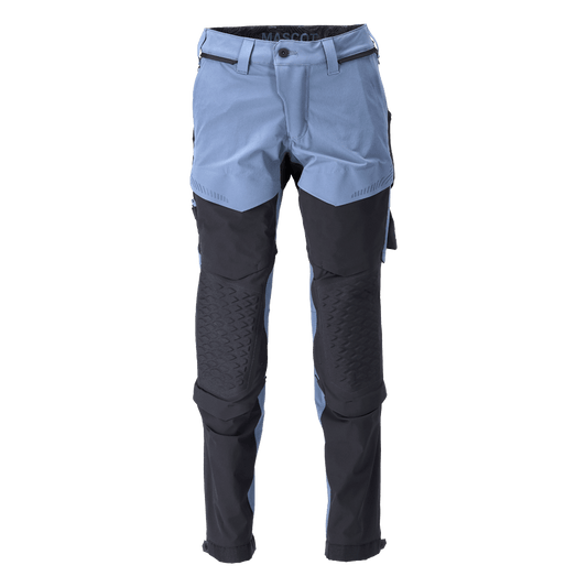 Mascot 22279 Ultimate Stretch Click System Pocket Trousers Stone Blue / Dark Navy