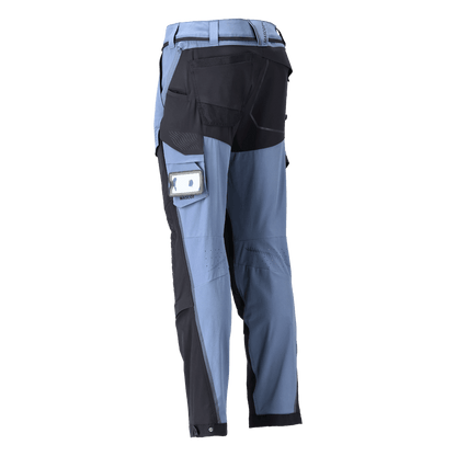 Mascot 22279 Ultimate Stretch Click System Pocket Trousers Stone Blue / Dark Navy