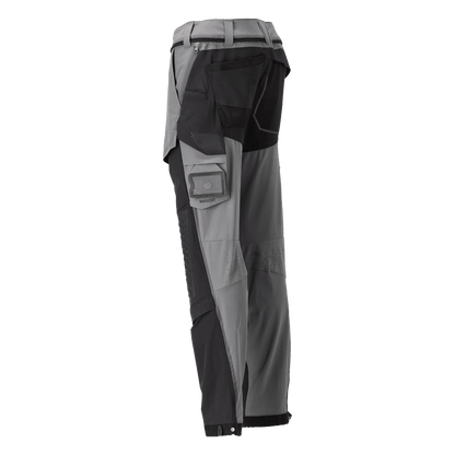 Mascot 22279 Ultimate Stretch Click System Pocket Trousers Stone Grey / Black